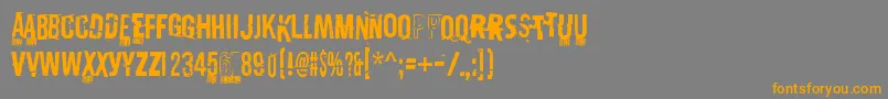 DestroyXDemo Font – Orange Fonts on Gray Background