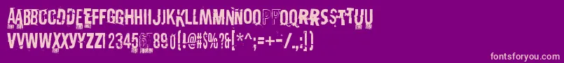 DestroyXDemo Font – Pink Fonts on Purple Background
