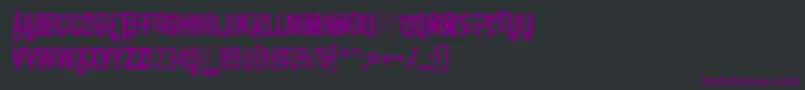 Fonte DestroyXDemo – fontes roxas em um fundo preto