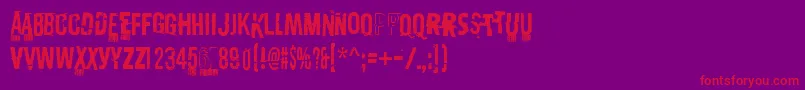 DestroyXDemo Font – Red Fonts on Purple Background