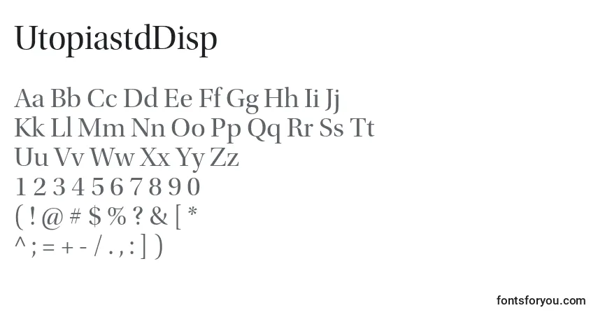 UtopiastdDisp-fontti – aakkoset, numerot, erikoismerkit