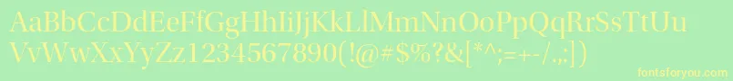 UtopiastdDisp Font – Yellow Fonts on Green Background