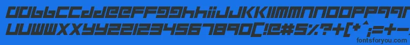 RobotChildren Font – Black Fonts on Blue Background