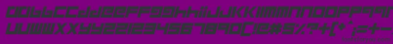 Czcionka RobotChildren – czarne czcionki na fioletowym tle