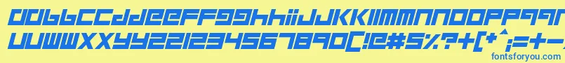 RobotChildren Font – Blue Fonts on Yellow Background