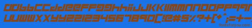 Fonte RobotChildren – fontes marrons em um fundo azul
