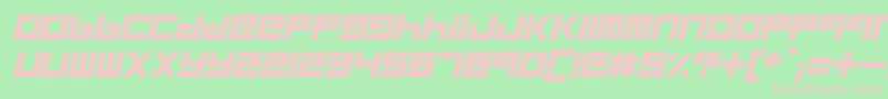 RobotChildren-Schriftart – Rosa Schriften auf grünem Hintergrund
