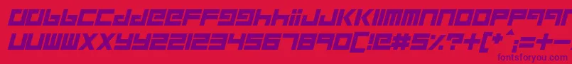 RobotChildren-fontti – violetit fontit punaisella taustalla