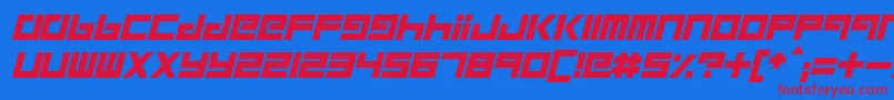 RobotChildren Font – Red Fonts on Blue Background