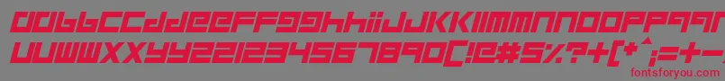 フォントRobotChildren – 赤い文字の灰色の背景