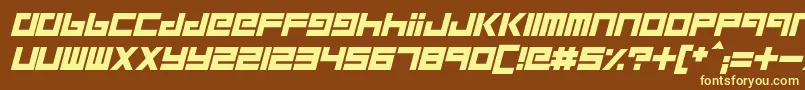 RobotChildren Font – Yellow Fonts on Brown Background