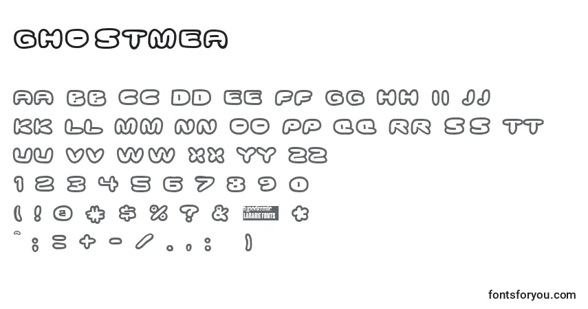 Fuente Ghostmea - alfabeto, números, caracteres especiales