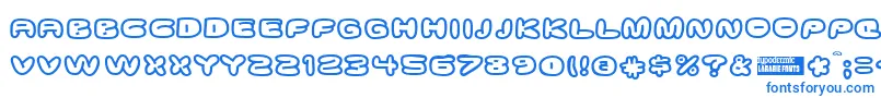 フォントGhostmea – 白い背景に青い文字