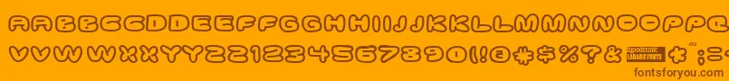 Ghostmea Font – Brown Fonts on Orange Background