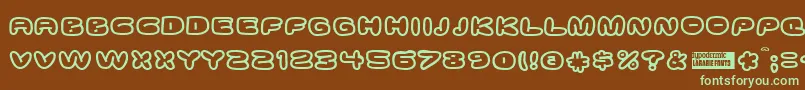 Ghostmea Font – Green Fonts on Brown Background