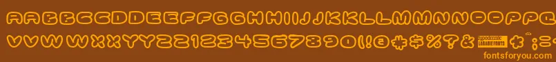 Ghostmea Font – Orange Fonts on Brown Background