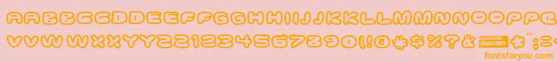 Ghostmea Font – Orange Fonts on Pink Background