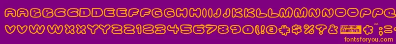 Ghostmea Font – Orange Fonts on Purple Background