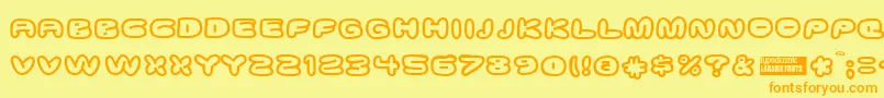 Ghostmea Font – Orange Fonts on Yellow Background