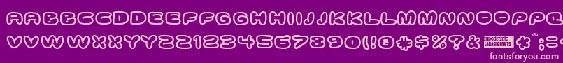 Ghostmea Font – Pink Fonts on Purple Background