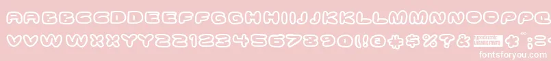 Ghostmea Font – White Fonts on Pink Background