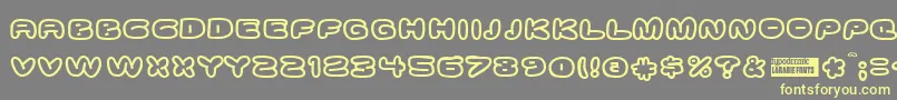 Ghostmea Font – Yellow Fonts on Gray Background