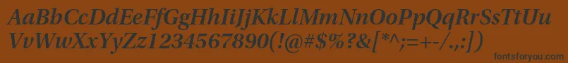 UtopiastdSemiboldsubhit Font – Black Fonts on Brown Background
