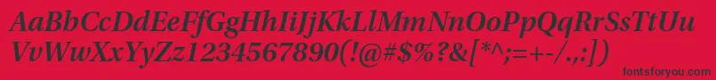 UtopiastdSemiboldsubhit Font – Black Fonts on Red Background