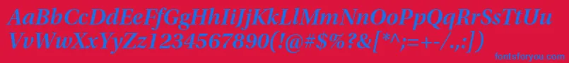 UtopiastdSemiboldsubhit Font – Blue Fonts on Red Background