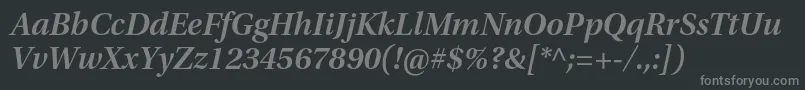 UtopiastdSemiboldsubhit Font – Gray Fonts on Black Background