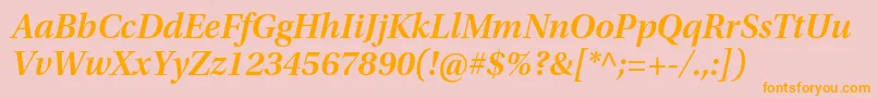 UtopiastdSemiboldsubhit Font – Orange Fonts on Pink Background