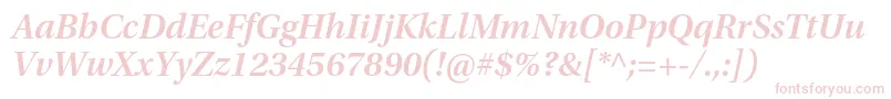 UtopiastdSemiboldsubhit Font – Pink Fonts on White Background