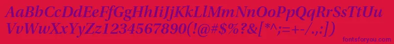 UtopiastdSemiboldsubhit Font – Purple Fonts on Red Background