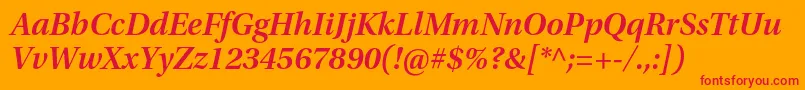 UtopiastdSemiboldsubhit Font – Red Fonts on Orange Background