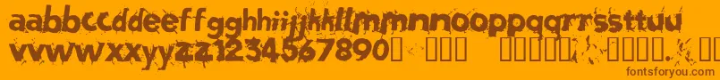 Salvation Font – Brown Fonts on Orange Background