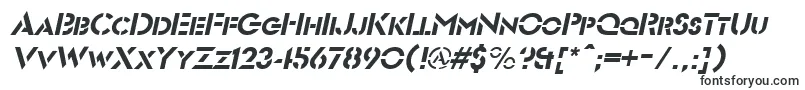FuturiststencilItalic-Schriftart – Schriftarten, die mit F beginnen