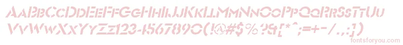 FuturiststencilItalic Font – Pink Fonts on White Background