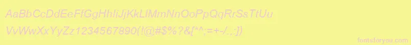 CordiaNewBoldItalic Font – Pink Fonts on Yellow Background