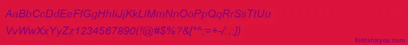 fuente CordiaNewBoldItalic – Fuentes Moradas Sobre Fondo Rojo