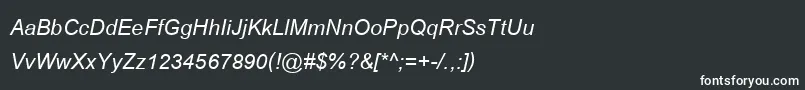 CordiaNewBoldItalic Font – White Fonts on Black Background
