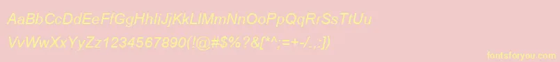 CordiaNewBoldItalic Font – Yellow Fonts on Pink Background