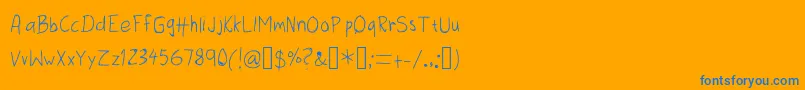 ThreeDots Font – Blue Fonts on Orange Background