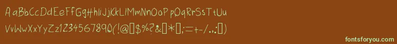 Шрифт ThreeDots – зелёные шрифты на коричневом фоне