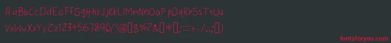 ThreeDots Font – Red Fonts on Black Background