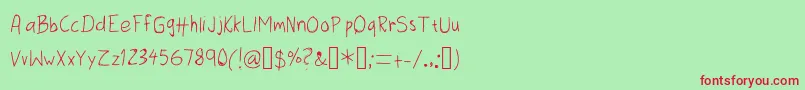 ThreeDots Font – Red Fonts on Green Background