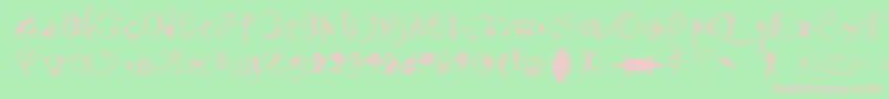 Warum2001 Font – Pink Fonts on Green Background