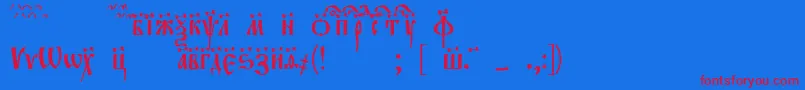 Evangeliett Font – Red Fonts on Blue Background