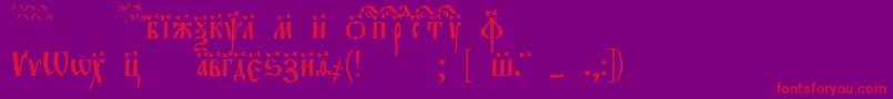 Evangeliett Font – Red Fonts on Purple Background