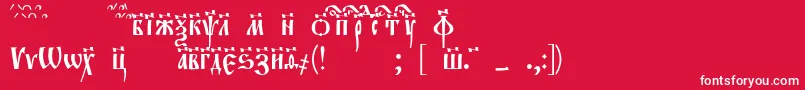 Evangeliett Font – White Fonts on Red Background
