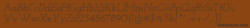 Josefinslab Lightitalic Font – Black Fonts on Brown Background
